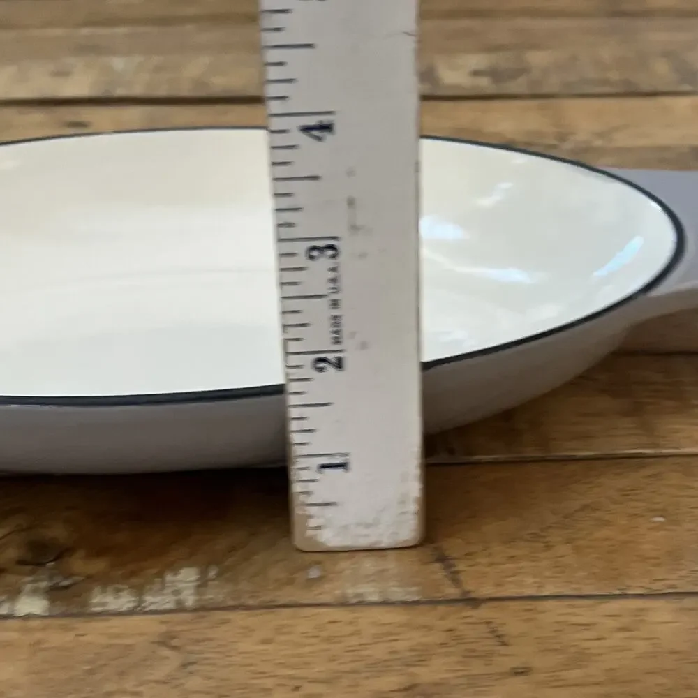 Martha Stewart Gray Enameled Cast Iron Gratin Casserole Dish Pan 12